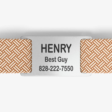 closeup of nameplate personalization